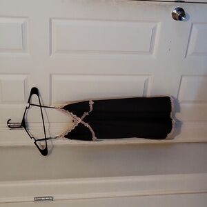 Black Slip With Lace Trim